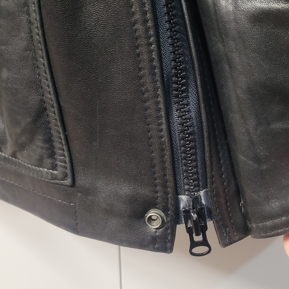Andrew Marc Vintage Men's Black Leather Jacket - Picture 6 of 10